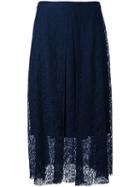 Essentiel Antwerp - Layered Lace Skirt - Women - Polyamide/viscose - 38, Blue, Polyamide/viscose