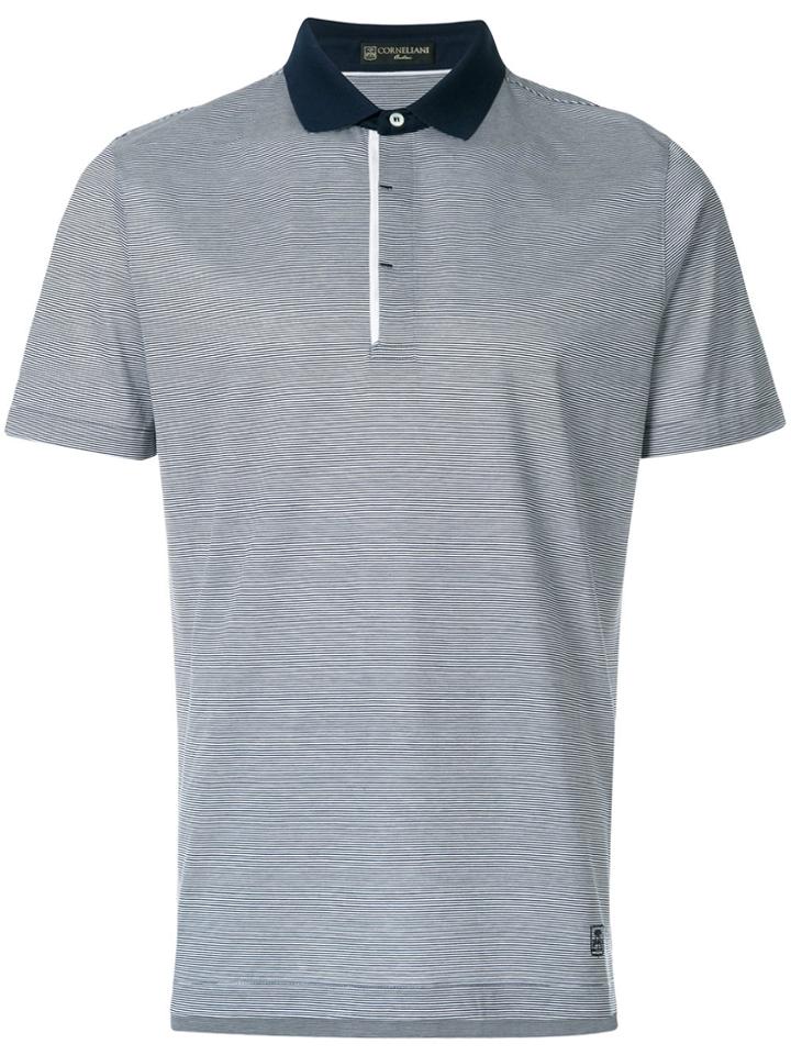 Corneliani Contrast Polo Top - Blue