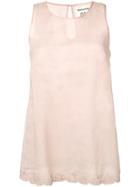 Semicouture Sleeveless Flared Top - Neutrals