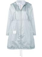 Thom Browne Center Back Long Hooded Parka - Grey