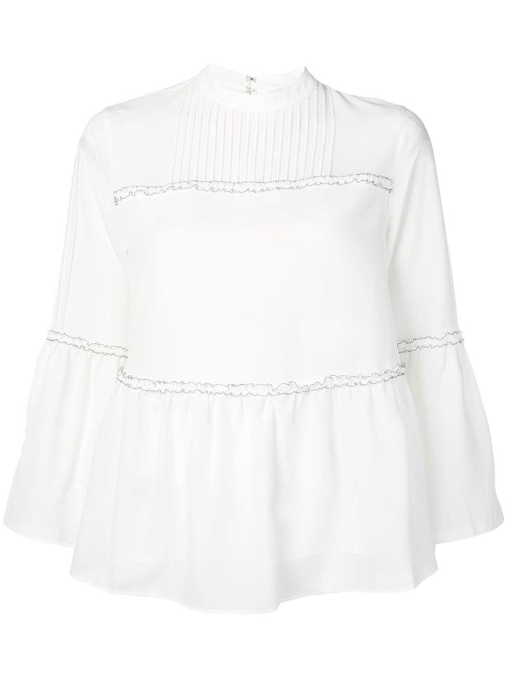 Ps Paul Smith Micro-ruffle Blouse - White