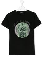 John Richmond Kids Teen Embellished Skull Print T-shirt - Black