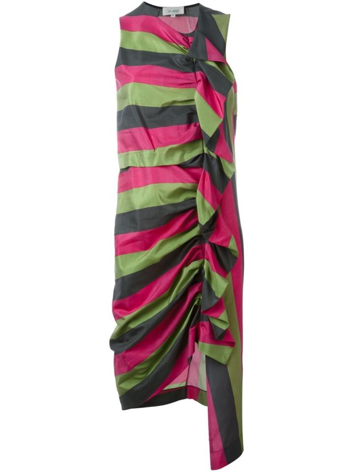 Isa Arfen Striped Asymmetric Dress
