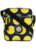 Versus Dot Print Messenger Bag - Blue