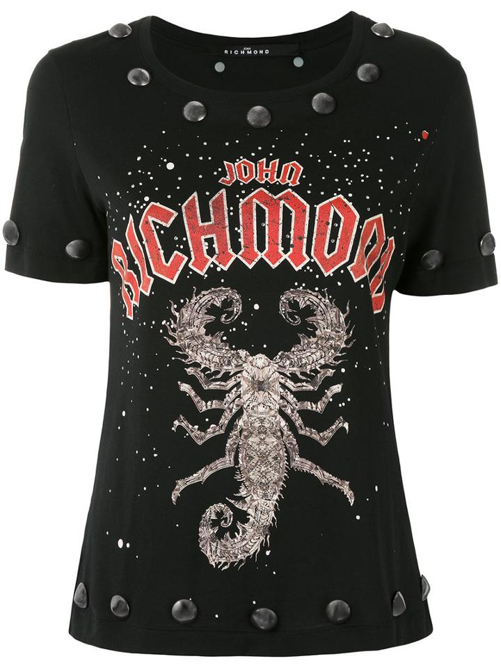John Richmond - Studded T-shirt - Women - Cotton - S, Black, Cotton