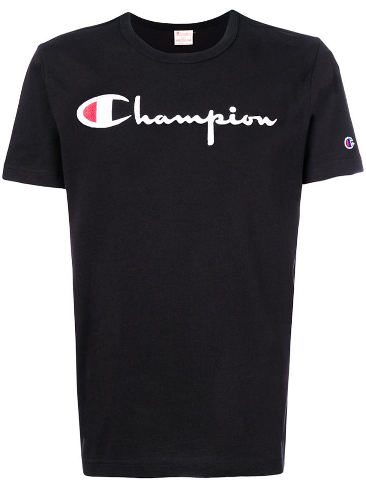 Champion Logo Print T-shirt - Black