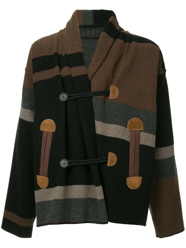 Kolor Loose Duffle Coat - Multicolour