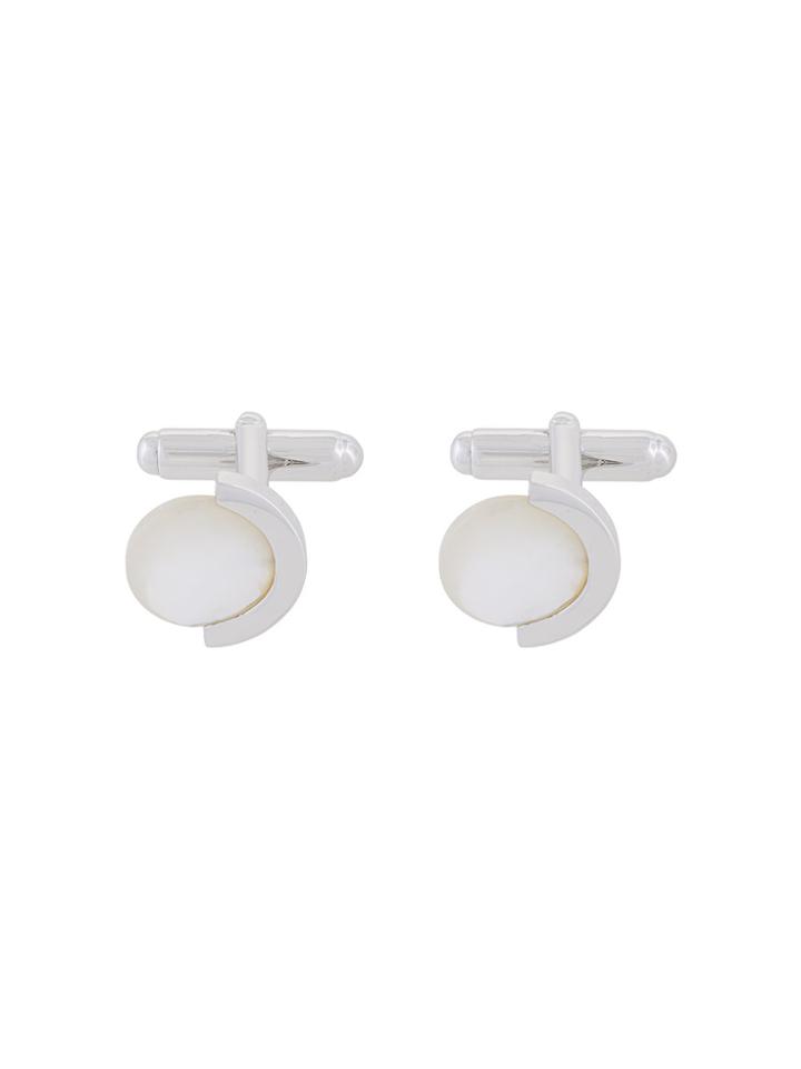 Mehem Round Cufflink - Metallic