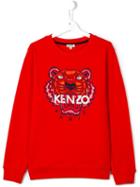 Kenzo Kids Tiger Sweatshirt, Boy's, Size: 16 Yrs, Red