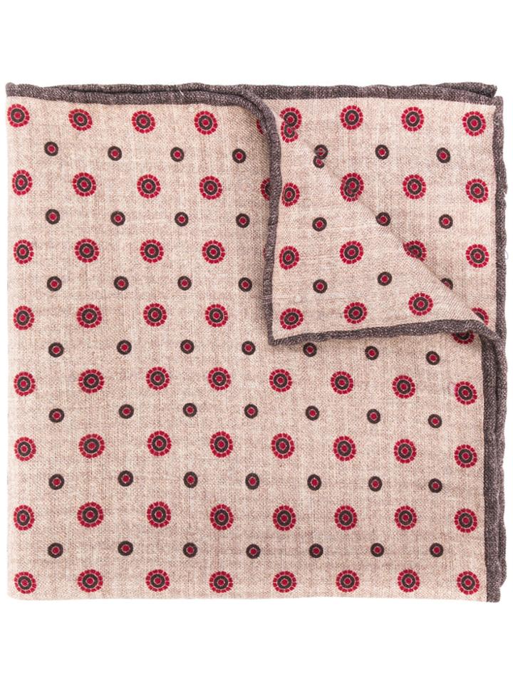 Eleventy Printed Handkerchief - Brown