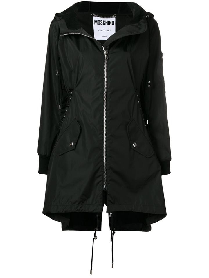 Moschino Oversized Hooded Parka - Black