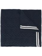 Comme Des Garçons Shirt Contrast Stripe Scarf, Men's, Blue, Acrylic
