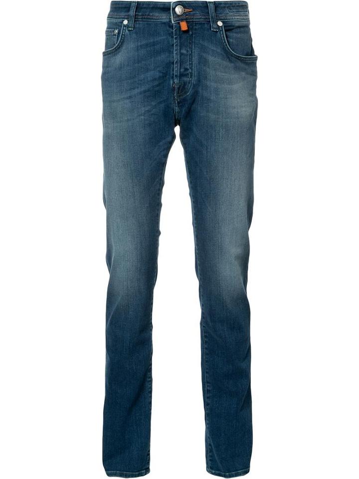 Jacob Cohen Straight-leg Jeans, Men's, Size: 40, Blue, Cotton/spandex/elastane