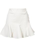 Derek Lam 10 Crosby - Laced Detail Mini Skirt - Women - Cotton/spandex/elastane - 6, White, Cotton/spandex/elastane