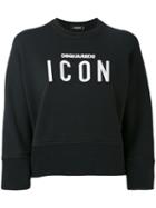 Dsquared2 - Icon Slogan Sweatshirt - Women - Cotton - M, Black, Cotton
