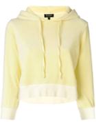 Juicy Couture Velour Shrunken Hooded Pullover - Yellow