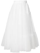 P.a.r.o.s.h. Midi Full Skirt - White