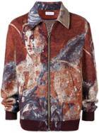 Ih Nom Uh Nit Jacquard Print Bomber - Brown