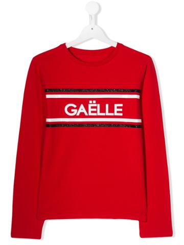 Gaelle Paris Kids Logo Print Top - Red