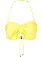 Nicholas Ruched Bikini Top - Yellow
