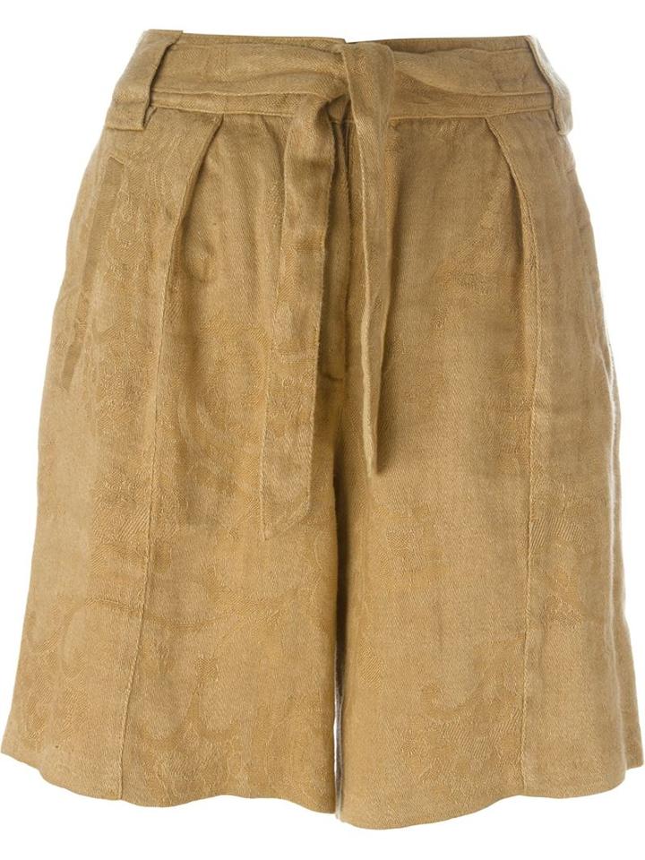 Etro Tie Waist Pleated Shorts
