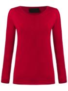 Andrea Bogosian Embellished Blouse, Women's, Size: P, Red, Cotton
