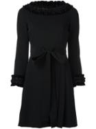 Gucci - Velvet Lace Trim Dress - Women - Cotton/polyamide/polyester/viscose - Xl, Black, Cotton/polyamide/polyester/viscose