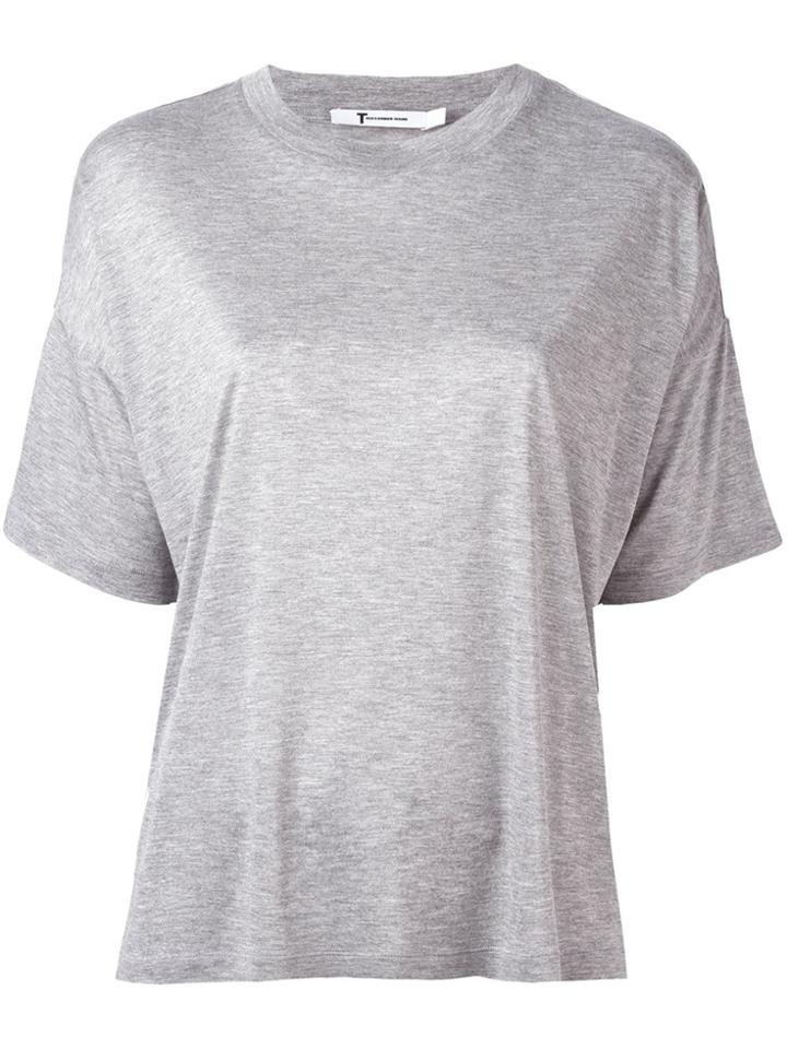 T By Alexander Wang Dropped Shoulder T-shirt - Grey