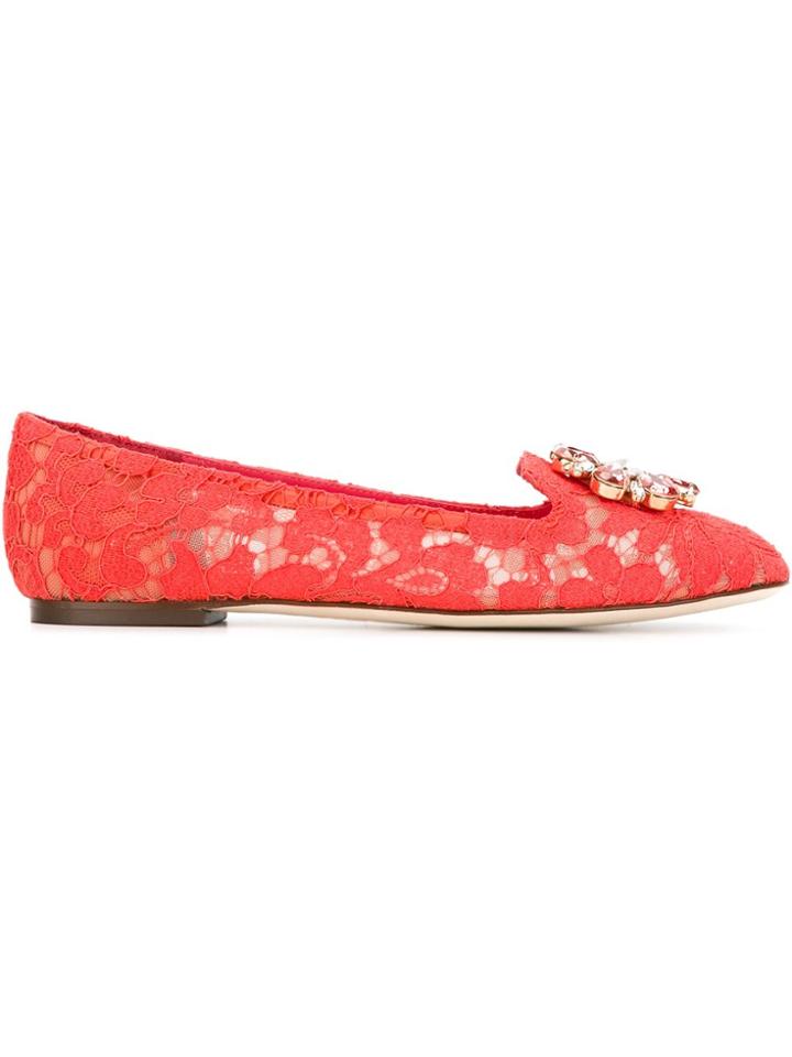 Dolce & Gabbana Vally Slippers - Red