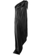 Mm6 Maison Margiela One-shoulder Asymmetric Dress - Black