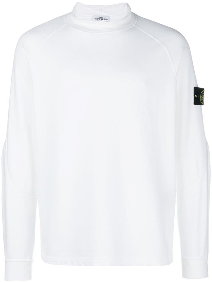 Stone Island Raglan Sleeve Sweatshirt - White