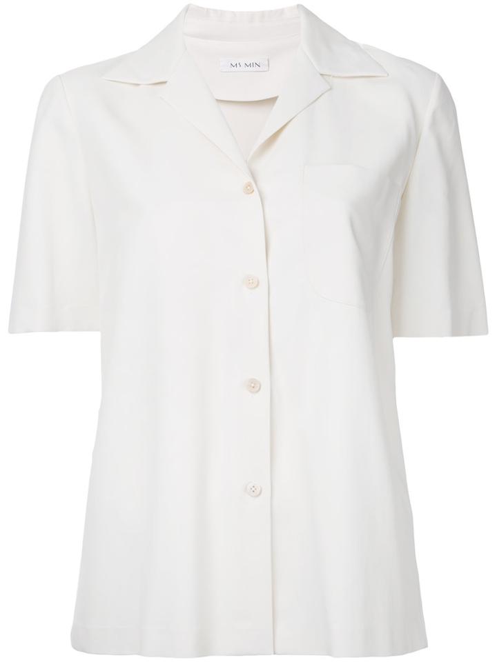 Ms Min - Short-sleeve Shirt - Women - Spandex/elastane/viscose - 4, Women's, Nude/neutrals, Spandex/elastane/viscose