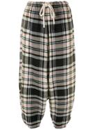 Bassike Check Drawstring Trousers - Multicolour