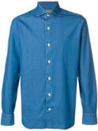 Barba Point-collar Shirt - Blue
