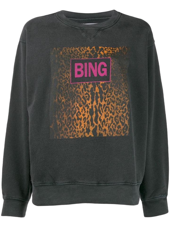 Anine Bing Ramona Graphic Print Sweatshirt - Black