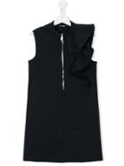 Dsquared2 Kids Ruffled Shoulder Sleeveless Dress, Girl's, Size: 14 Yrs, Blue