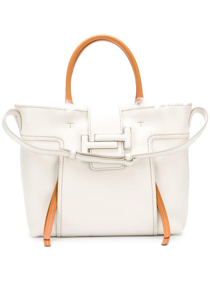 Tod's Dot Media Shopper Tote - White