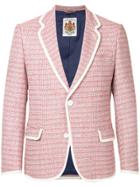 Education From Youngmachines Tweed Blazer - Pink & Purple