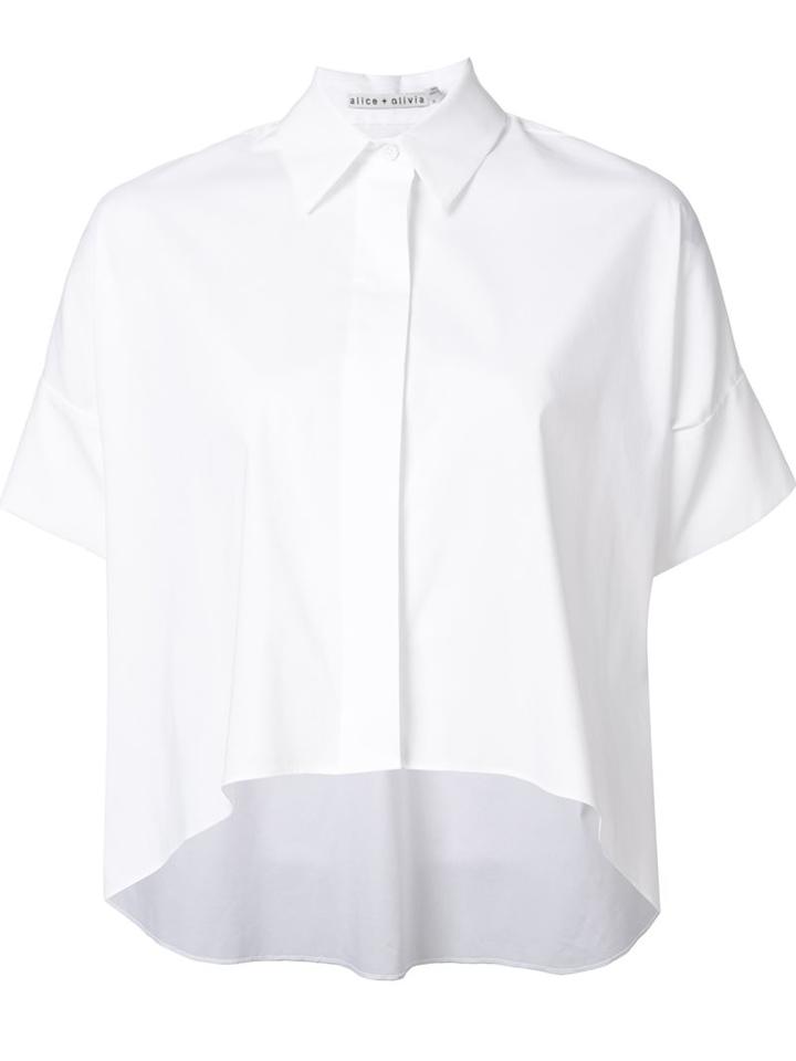 Alice+olivia Cropped Button Down Shirt