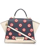 Zac Zac Posen 'eartha Iconic Top Handle' Flower Tote, Women's, Black, Calf Leather