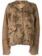 Uma Wang Floral Print Jacket - Brown