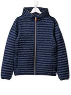 Save The Duck Kids Padded Satin-shell Jacket - Blue