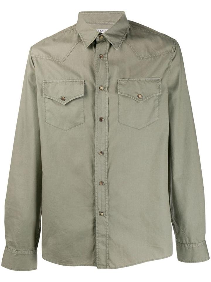 Brunello Cucinelli Poplin Shirt - Green