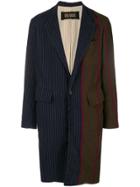 Uma Wang Patchwork-effect Coat - Blue