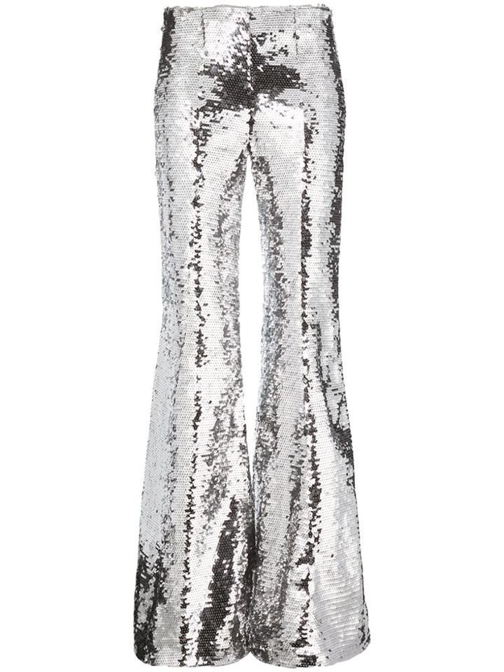 Dondup Sequined Flared Trousers - Metallic