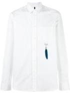 Oamc Chest Pocket Shirt, Size: Medium, White, Cotton/turkey Feather