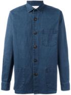 Schnaydermans 'overshirt Overdyed One' Shirt, Men's, Size: Medium, Blue, Cotton