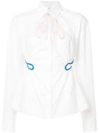 Rosie Assoulin Cut-out Piping Shirt - White