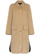 Burberry Dayrell Round Wool Lined Cotton Car Coat - Neutrals