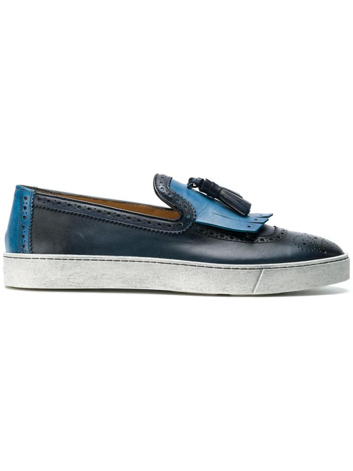Santoni Tassel-embellished Loafers - Blue